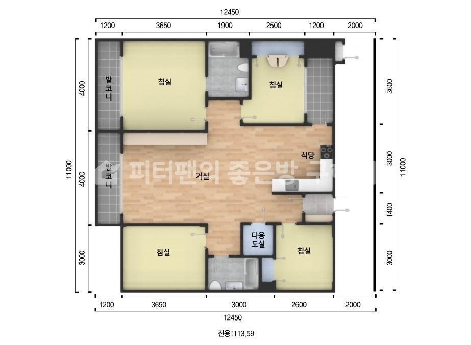 아파트 기본 평면도