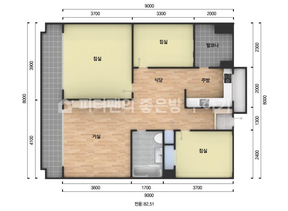 아파트 기본 평면도