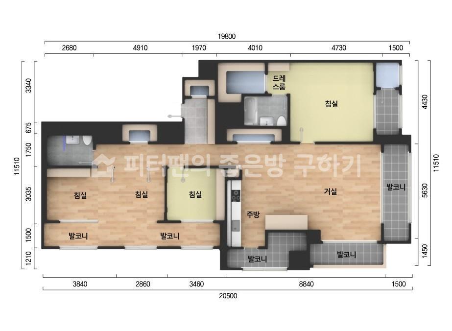 아파트 기본 평면도