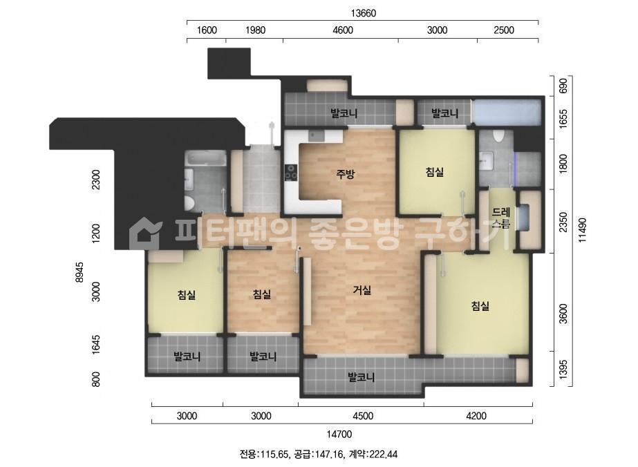 아파트 기본 평면도