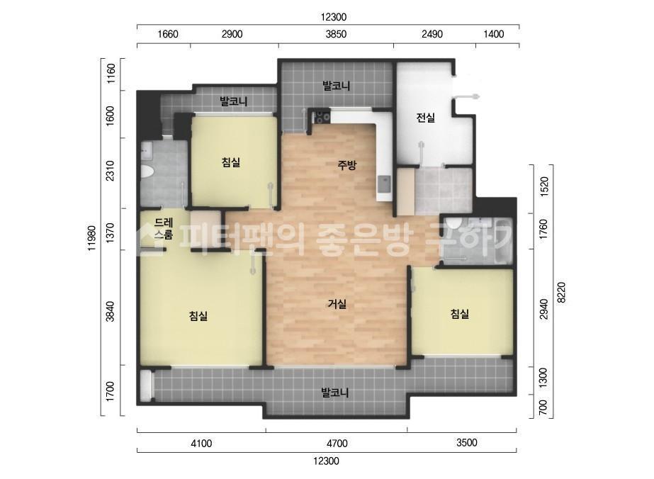 아파트 기본 평면도