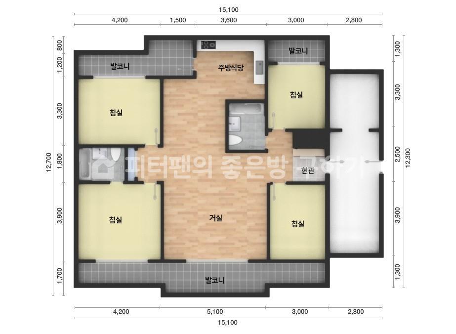 아파트 기본 평면도